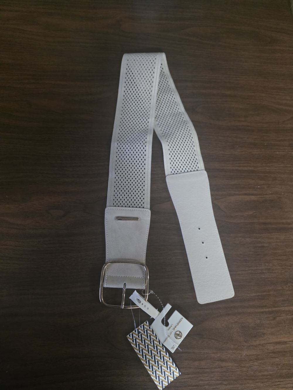 Women's  Elastic Belt With Gold Buckle